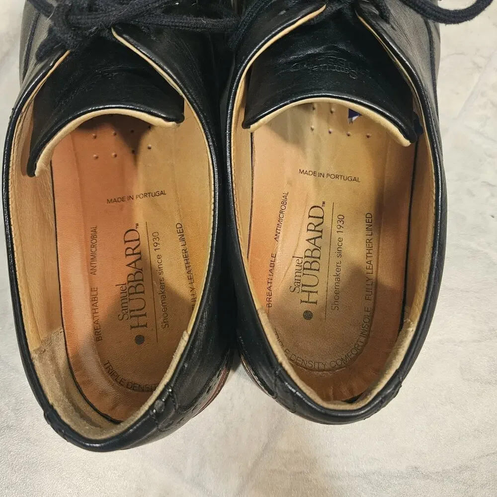 Samuel Hubbard Market Cap Black Leather Oxford Dress Shoes Men's Size 11.5 M